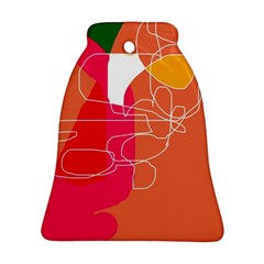 Orange Abstraction Bell Ornament (2 Sides) by Valentinaart