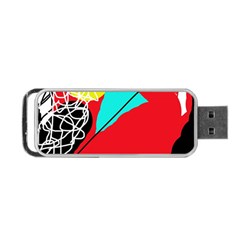 Colorful Abstraction Portable Usb Flash (one Side) by Valentinaart