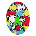 Colorful abtraction Ornament (Oval)  Front