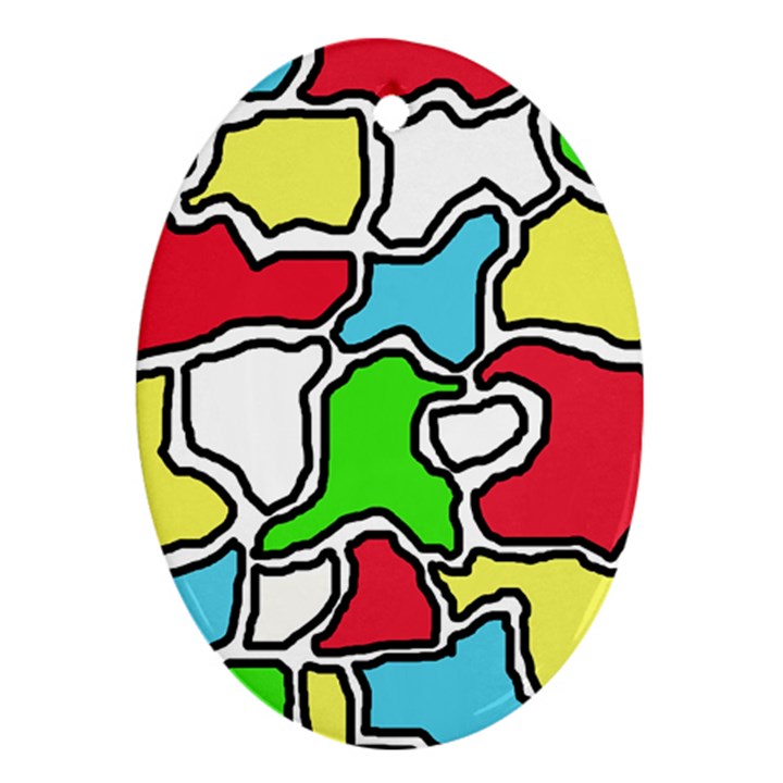 Colorful abtraction Ornament (Oval) 