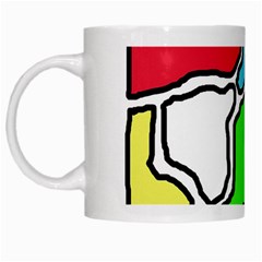 Colorful Abtraction White Mugs by Valentinaart