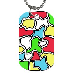 Colorful abtraction Dog Tag (Two Sides)