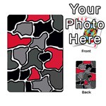 Black, gray and red abstraction Multi-purpose Cards (Rectangle)  Back 3