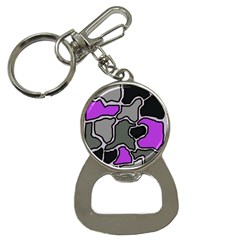 Purple And Gray Abstraction Bottle Opener Key Chains by Valentinaart