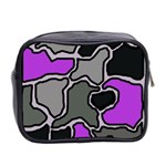 Purple and gray abstraction Mini Toiletries Bag 2-Side Back