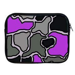 Purple And Gray Abstraction Apple Ipad 2/3/4 Zipper Cases by Valentinaart