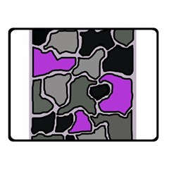 Purple And Gray Abstraction Double Sided Fleece Blanket (small)  by Valentinaart