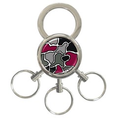 Decorative abstraction 3-Ring Key Chains