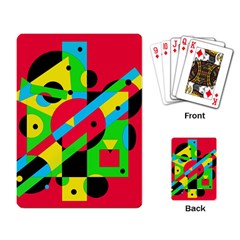 Colorful Geometrical Abstraction Playing Card by Valentinaart