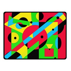 Colorful Geometrical Abstraction Fleece Blanket (small) by Valentinaart