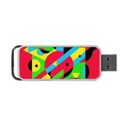 Colorful Geometrical Abstraction Portable Usb Flash (two Sides) by Valentinaart