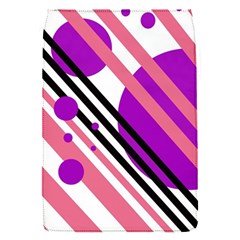 Purple Lines And Circles Flap Covers (s)  by Valentinaart