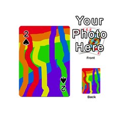 Rainbow Abstraction Playing Cards 54 (mini)  by Valentinaart