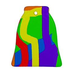 Rainbow Abstraction Bell Ornament (2 Sides) by Valentinaart