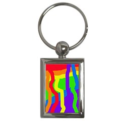 Rainbow Abstraction Key Chains (rectangle)  by Valentinaart