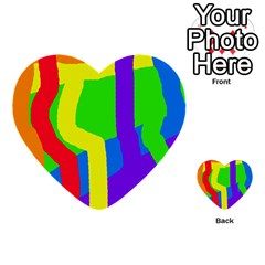 Rainbow Abstraction Multi-purpose Cards (heart) 