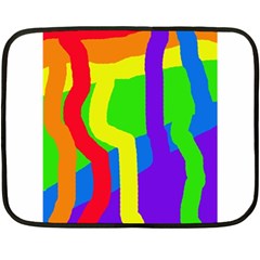 Rainbow Abstraction Fleece Blanket (mini) by Valentinaart