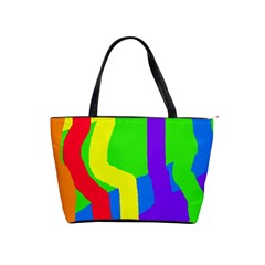 Rainbow Abstraction Shoulder Handbags by Valentinaart