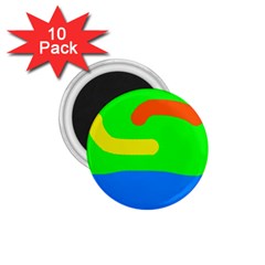 Rainbow abstraction 1.75  Magnets (10 pack) 