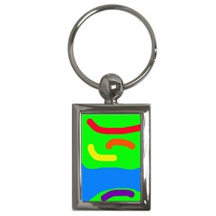 Rainbow abstraction Key Chains (Rectangle) 