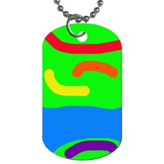 Rainbow abstraction Dog Tag (Two Sides)