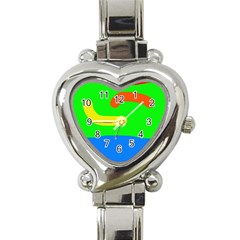 Rainbow abstraction Heart Italian Charm Watch