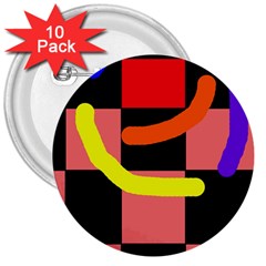 Multicolor Abstraction 3  Buttons (10 Pack)  by Valentinaart