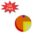 Colorful abstraction 1  Mini Buttons (100 pack)  Front