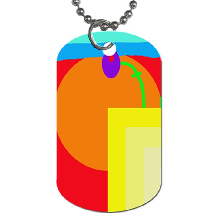 Colorful abstraction Dog Tag (One Side)