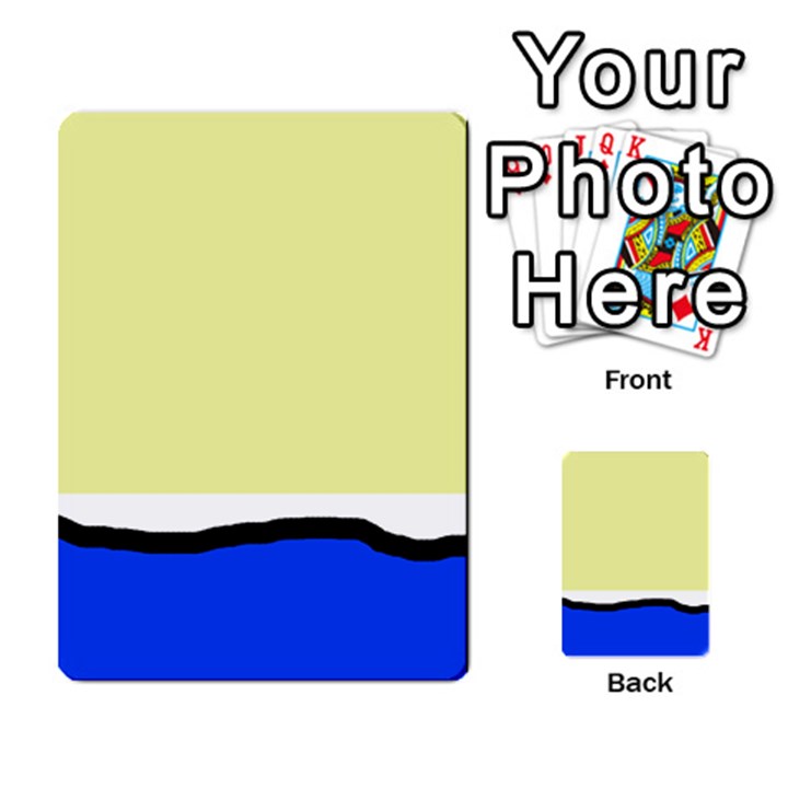 Yellow and blue simple design Multi-purpose Cards (Rectangle) 