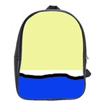 Yellow and blue simple design School Bags(Large)  Front