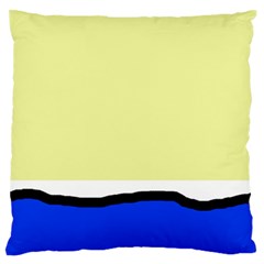 Yellow And Blue Simple Design Standard Flano Cushion Case (two Sides) by Valentinaart