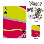 Red and yellow design Playing Cards 54 Designs  Front - Club5