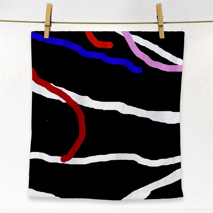 Decorative lines Face Towel