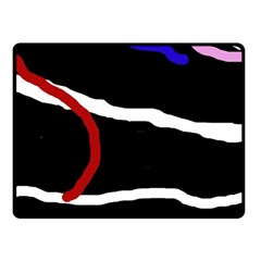 Decorative Lines Fleece Blanket (small) by Valentinaart