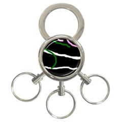 Decorative Lines 3-ring Key Chains by Valentinaart