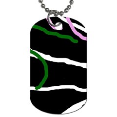 Decorative Lines Dog Tag (two Sides) by Valentinaart