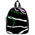 Decorative lines School Bags (Small)  Front