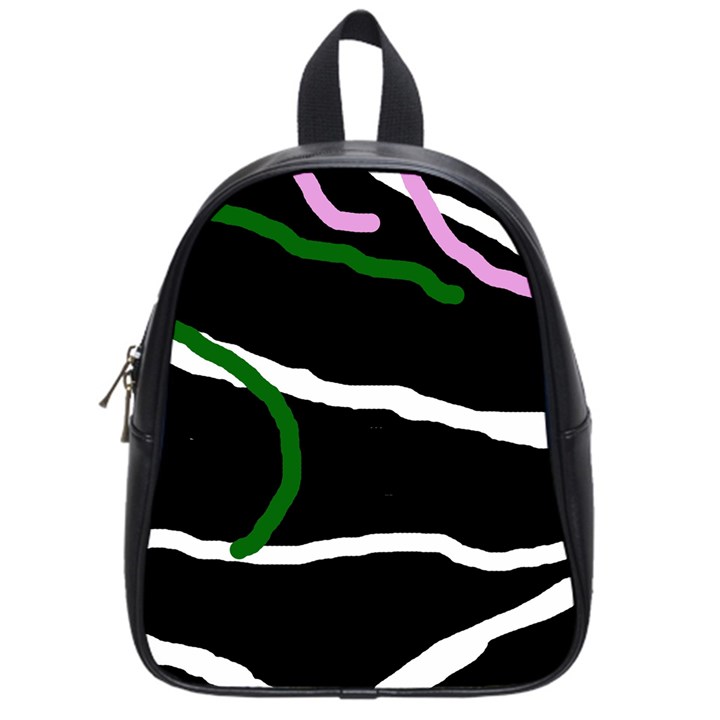 Decorative lines School Bags (Small) 
