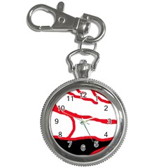 Red, Black And White Design Key Chain Watches by Valentinaart