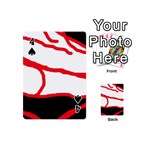 Red, black and white design Playing Cards 54 (Mini)  Front - Spade4