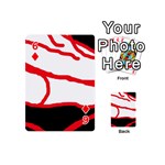 Red, black and white design Playing Cards 54 (Mini)  Front - Diamond6