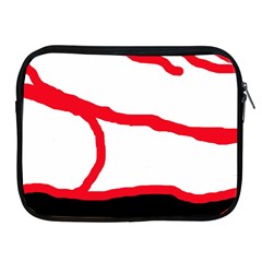 Red, Black And White Design Apple Ipad 2/3/4 Zipper Cases by Valentinaart