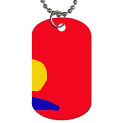 Colorful Abstraction Dog Tag (two Sides) by Valentinaart