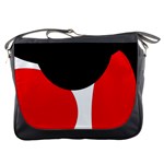 Red, black and white Messenger Bags Front