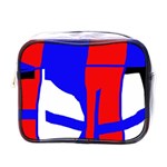 Blue, red, white design  Mini Toiletries Bags Front