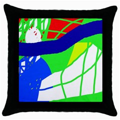 Colorful Abstraction Throw Pillow Case (black)