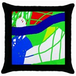 Colorful abstraction Throw Pillow Case (Black) Front