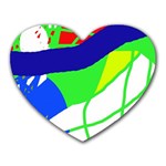 Colorful abstraction Heart Mousepads Front