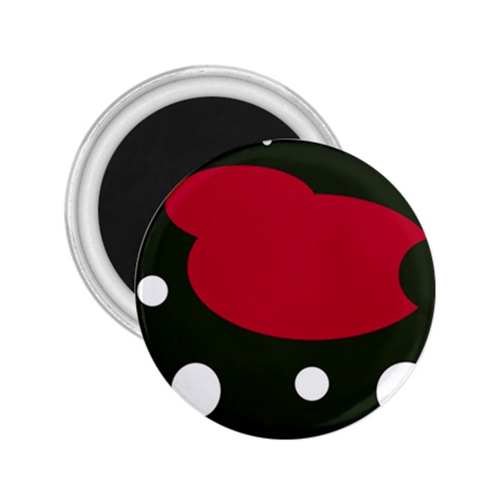 Red, black and white abstraction 2.25  Magnets